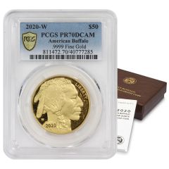 2020-W $50 Gold Buffalo PCGS PR70DCAM w/ OGP