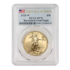 2020-W $50 Gold Eagle PCGS SP70 FDOI Obverse
