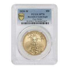 US G$50 Eagle 2020-W PCGS SP70 First Strike Blue Label Obverse

