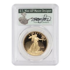 2020-W $50 Gold Eagle PCGS PR70DCAM FDOI Cleveland Label Obverse