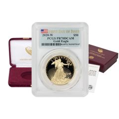 2020-W $50 Gold Eagle PCGS PR70DCAM FDOI OGP
