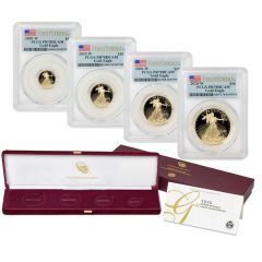 Set of 4 2020-W Gold Eagles PCGS PR70DCAM FS Flag OGP 
