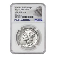 2020-W $25 Palladium Eagle NGC MS70 FDOI 
