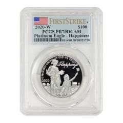 2020-W $100 Platinum Eagle PCGS PR70DCAM FS OGP Obverse
