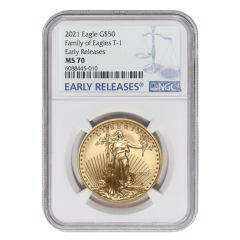 2021 $50 Gold Eagle NGC MS70 ER Obverse
