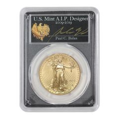 2021 $50 Gold Eagle T2 PCGS MS70 First Day of Issue Balan Label