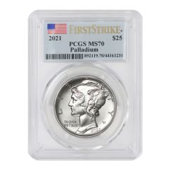 2021 $25 Palladium Eagle PCGS MS70 FS Obverse