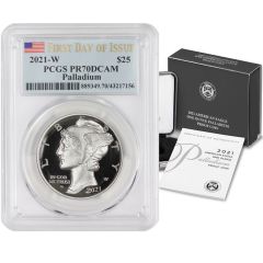 2021-W $25 Palladium Eagle PCGS PR70DCAM FDOI OGP