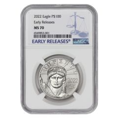 2022 $100 Platinum Eagle NGC MS70 ER Obverse
