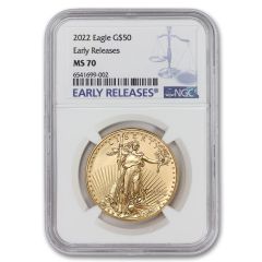 2022 $50 Gold Eagle NGC MS70 ER Obverse
