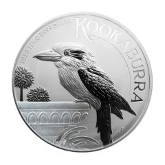 Australia 2022-P 1 Kilo $30 Silver Kookaburra BU w/ COA Reverse