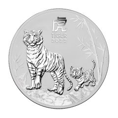 Australia 2022-P 1 Kilo $30 Silver Year of the Tiger BU w/ COA Obverse