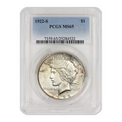 1922-S $1 Silver Peace PCGS MS65 Obverse