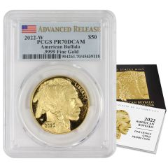 2022-W $50 Gold Buffalo PCGS PR70DCAM AR w/ OGP