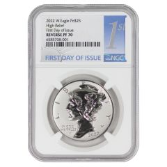 2022-W $25 Rev PR Palladium Eagle NGC PF70 FDOI OGP Obverse
