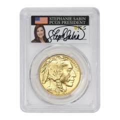 2023 $50 Gold Buffalo PCGS MS70 FDOI Sabin Label