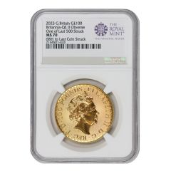 Great Britain 2023 £100 Gold Britannia QEII NGC MS70 68th Obverse