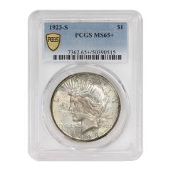 1923-S $1 Silver Peace PCGS MS65+ Obverse
