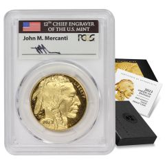 2023-W $50 Gold Buffalo PCGS PR70DCAM AR Mercanti Label w/ OGP