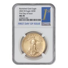 2023-W $50 Gold Eagle NGC MS70 FDOI Obverse