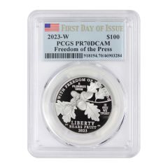 2023-W $100 Platinum Eagle PCGS PR70DCAM FDOI w/ OGP Obverse
