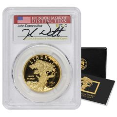  2023-W $100 Gold High Relief Liberty PCGS PR70DCAM AR Dannreuther Label OGP