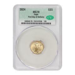 2024 $5 Gold Eagle CACG MS70 FDOD