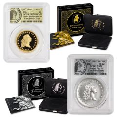 Set of 2 2024 Gold Flowing Hair High Relief & Silver Medal PCGS PR70DCAM/MS70 FDOI OGP