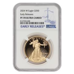2024-W $50 Gold Eagle NGC PF70UCAM ER w/ OGP Obverse

