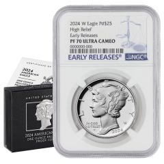 US $25 Palladium Eagle 2024-W NGC PF70UCAM Early Releases w/ OGP