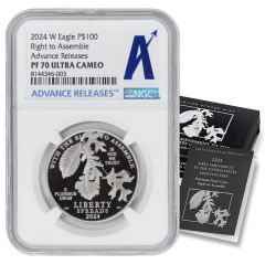 2024-W $100 Platinum Eagle NGC PF70UCAM AR w/ OGP