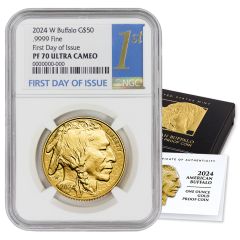 PRE-ORDER 2024-W $50 Gold Buffalo NGC PF70UCAM FDOI 1st Label w/ OGP