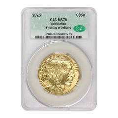 2025 $50 Gold Buffalo CACG MS70 FDOD