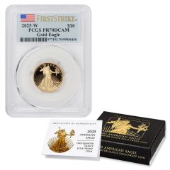 2025-W $10 Gold Eagle PCGS PR70DCAM FS Flag Label w/ OGP