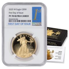 2025-W $50 Gold Eagle NGC PF70UCAM FDOI w/OGP