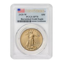 2025-W $50 Gold Eagle PCGS SP70 FS Flag Label