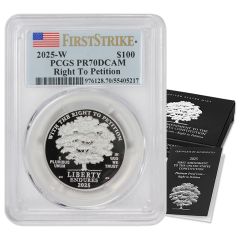 2025-W $100 Platinum Eagle PCGS PR70DCAM FS Flag w/ OGP