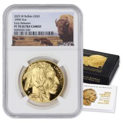 2025-W $50 Buffalo NGC PF70UCAM ER Bison Label w/ OGP