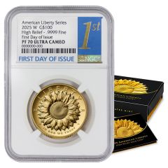 2025-W $100 Gold High Relief NGC PF70UCAM FDOI w/ OGP