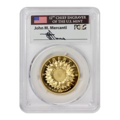 2025-W $100 Gold High Relief Liberty PCGS PR70DCAM AR Mercanti Label