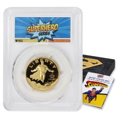 2025-W $50 Gold Comic Art Superman PCGS PR70DCAM FDOI Superhero Label w/ OGP