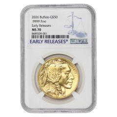 2026 $50 Gold Buffalo NGC MS70 ER