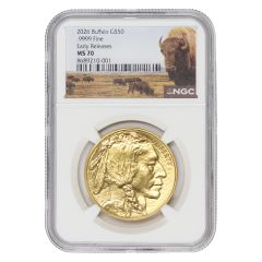 2026 $50 Gold Buffalo NGC MS70 ER Bison Label