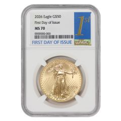 2026 $50 Gold Eagle NGC MS70 FDOI