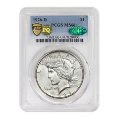 1926-D $1 Silver Peace PCGS MS66+ CAC PQ Obverse