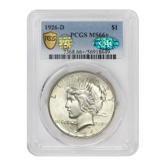 1926-D $1 Silver Peace PCGS MS66+ CAC PQ