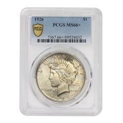 1926 $1 Silver Peace PCGS MS66+ Obverse