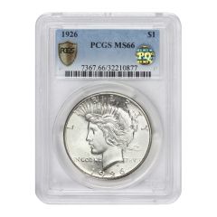 1926 $1 Silver Peace PCGS MS66 PQ