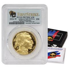 2026-W $50 Gold Buffalo PCGS PR70DCAM FS Bison Label w/ OGP