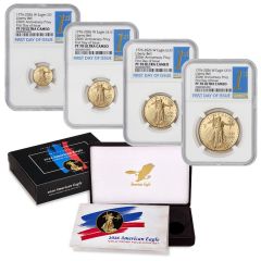 PRE-ORDER Set of 4 2026-W Gold Eagle NGC PF70UCAM FDOI w/ OGP